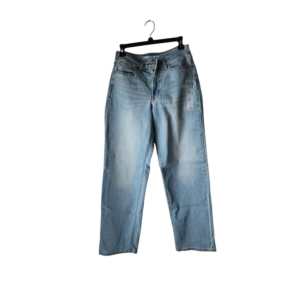 New Old Navy High Rise Wow Loose Jeans* Size 4* Medium Blue Wash* Light Stretch
